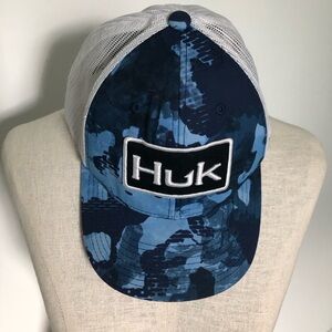 The Classic Blue Camouflage Mesh-Back Huk Patch Hat